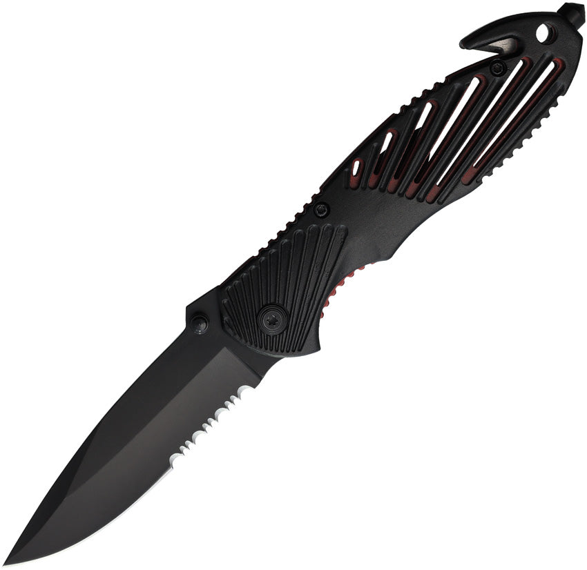 Couteau pliant S-TEC T20318 lame spear point 83 mm manche aluminium