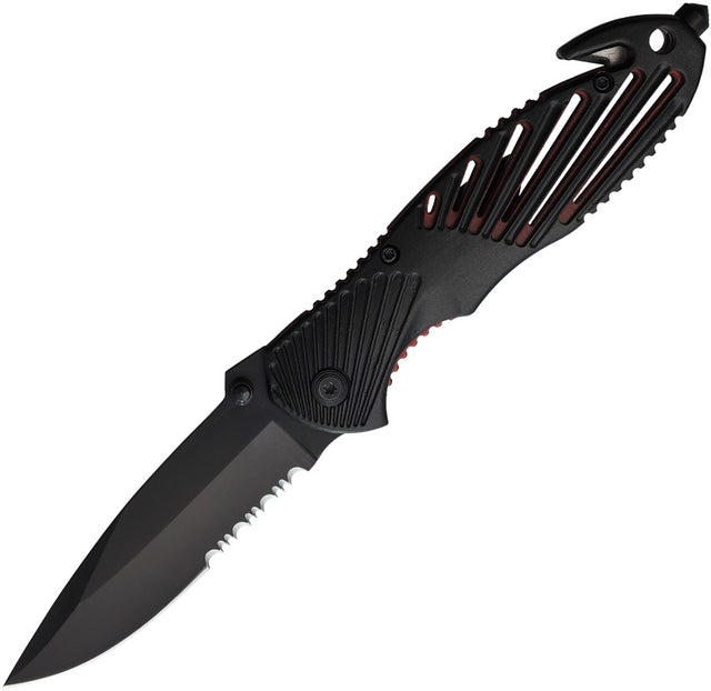 Couteau pliant S-TEC T20318 lame spear point 83 mm manche aluminium