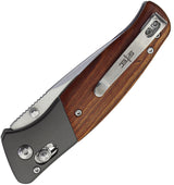 Couteau pliant S-TEC TS042 acier 3Cr13 lame 89 mm manche bois avec clip de poche