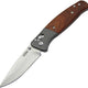 Couteau pliant S-TEC TS042 acier 3Cr13 lame 89 mm manche bois avec clip de poche