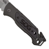 Couteau pliant SOG Escape acier 9Cr18MoV lame 83 mm coupe-lien et brise-vitre