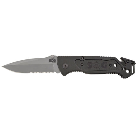 Couteau pliant SOG Escape acier 9Cr18MoV lame 83 mm coupe-lien et brise-vitre