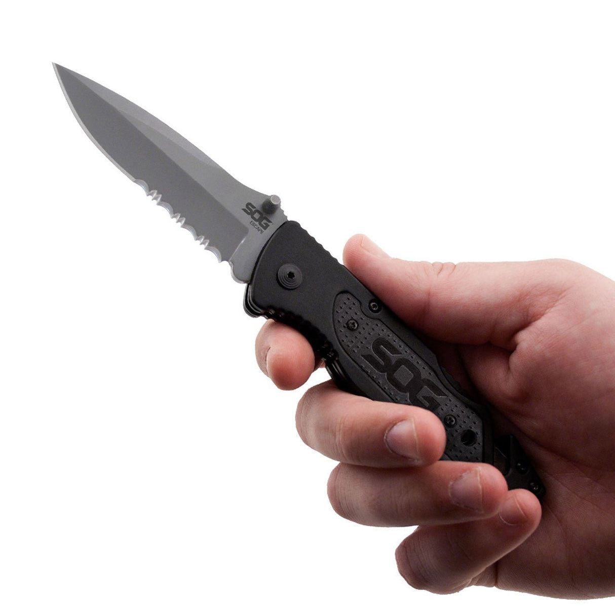 Couteau pliant SOG Escape acier 9Cr18MoV lame 83 mm coupe-lien et brise-vitre