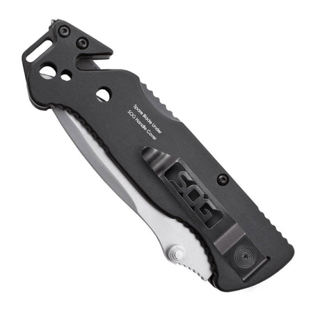 Couteau pliant SOG Escape acier 9Cr18MoV lame 83 mm coupe-lien et brise-vitre