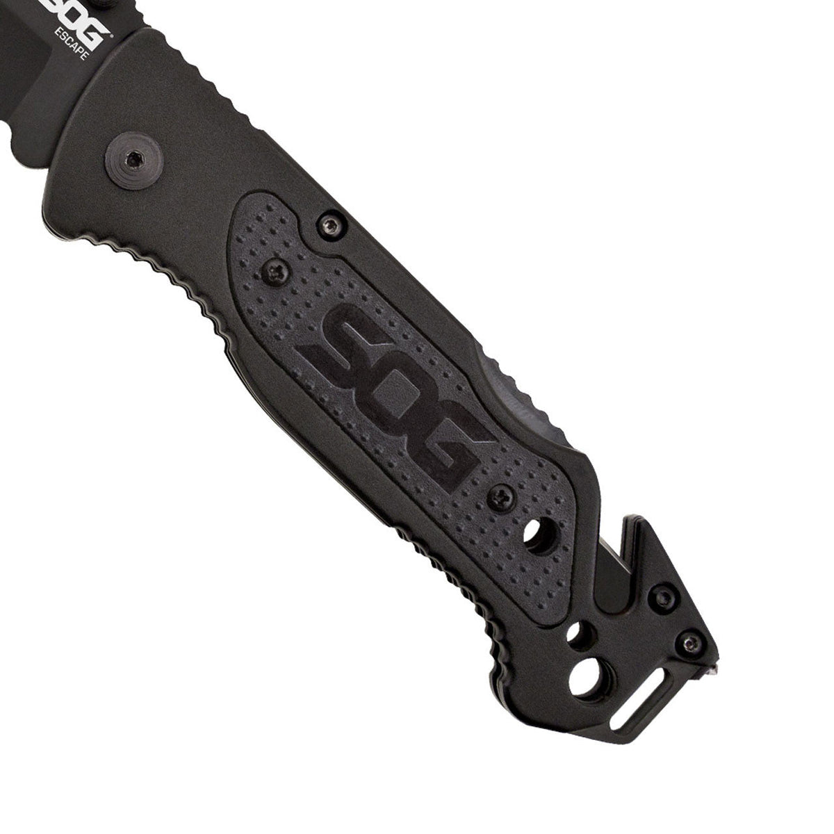 Couteau pliant SOG Escape acier 9Cr18MoV lame 83 mm revêtement TiNi coupe-lien