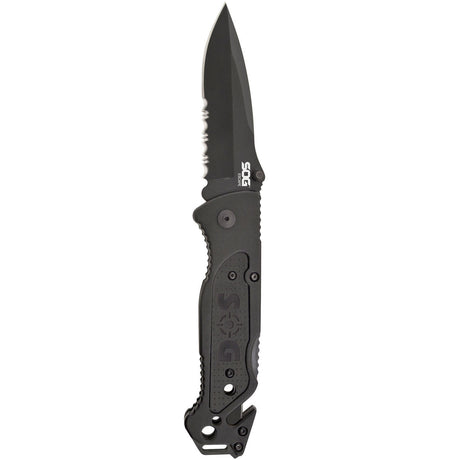 Couteau pliant SOG Escape acier 9Cr18MoV lame 83 mm revêtement TiNi coupe-lien