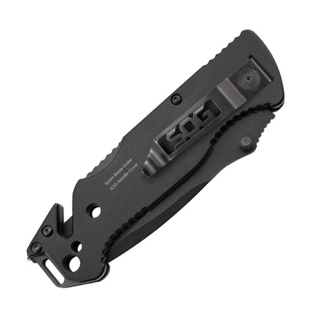 Couteau pliant SOG Escape acier 9Cr18MoV lame 83 mm revêtement TiNi coupe-lien
