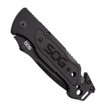 Couteau pliant SOG Escape acier 9Cr18MoV lame 83 mm revêtement TiNi coupe-lien