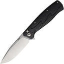 Couteau pliant SRM Knives 221X acier 14C28N lame bowie 92 mm manche fibre de carbone