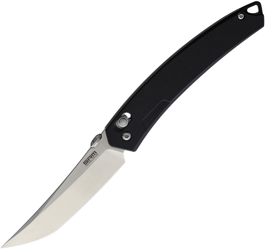 Couteau pliant SRM Knives 9211 acier 8Cr13MoV lame tanto 89 mm manche G10