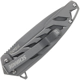 Couteau pliant Schrade Ventricle acier AUS-10A lame 76 mm manche acier inoxydable