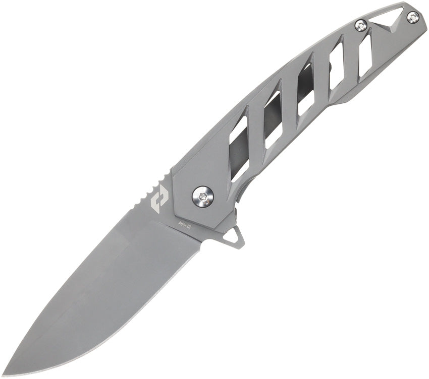 Couteau pliant Schrade Ventricle acier AUS-10A lame 76 mm manche acier inoxydable