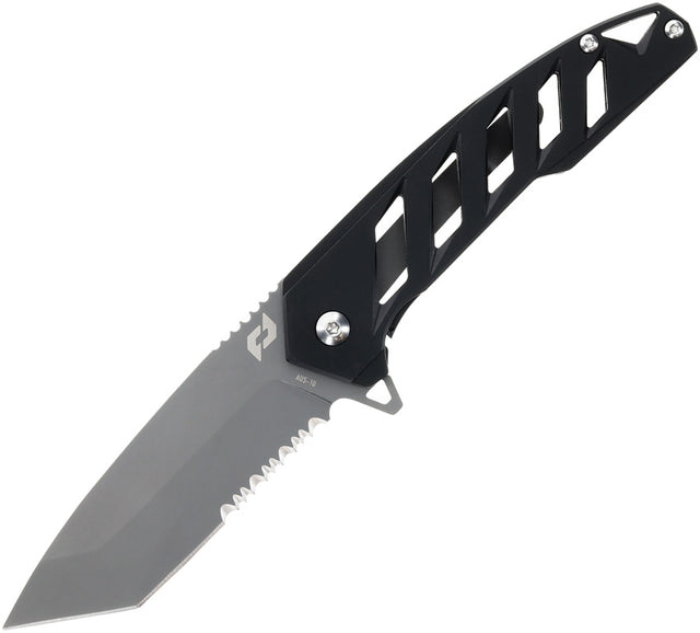Couteau pliant Schrade Ventricle acier AUS-10A lame tanto 76 mm manche acier inoxydable