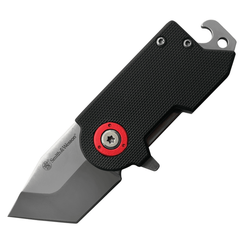 Couteau pliant Smith & Wesson Benji frame lock lame tanto 38 mm avec décapsuleur
