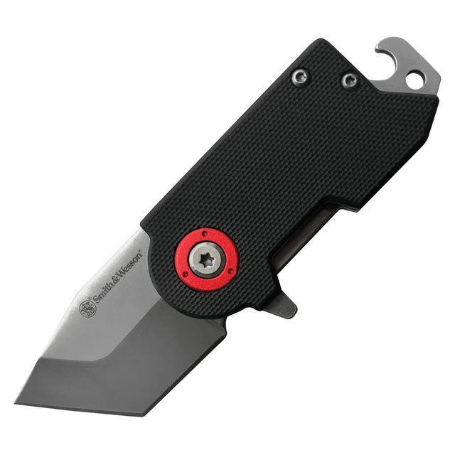 Couteau pliant Smith & Wesson Benji frame lock lame tanto 38 mm avec décapsuleur