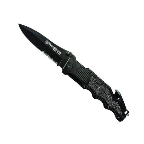 Couteau pliant Smith & Wesson Border Guard acier 7Cr17 lame 108 mm brise-vitre coupe-ceinture