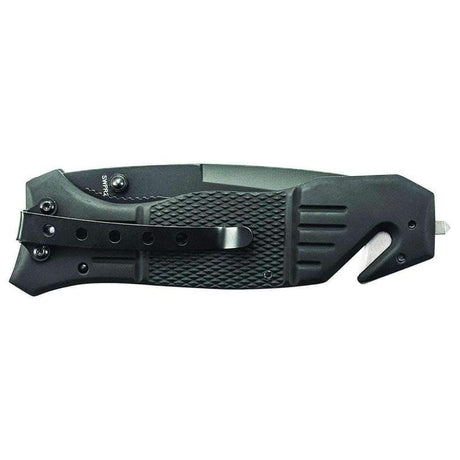 Couteau pliant Smith & Wesson Extreme Ops FR25 tanto dentelé avec brise-vitre et coupe-ceinture