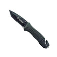 Couteau pliant Smith & Wesson Extreme Ops FR25 tanto dentelé avec brise-vitre et coupe-ceinture