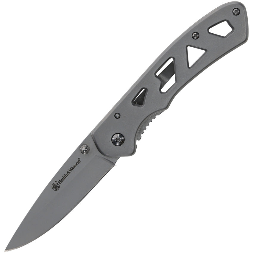 Couteau pliant Smith & Wesson coupe-cigare lame 76 mm manche acier inoxydable