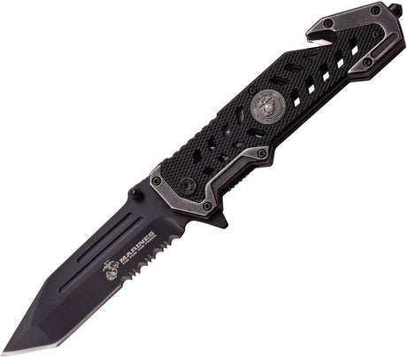 Couteau pliant US Marine Corps 1052 ouverture assistée lame tanto 102 mm coupe-ceinture