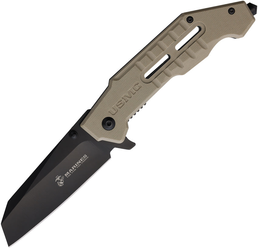 Couteau pliant US Marine Corps M-A3002 acier 3Cr13 lame wharncliffe 83 mm