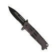 Couteau pliant tactique Mil-Tec Assault à manche G10 lame Spear Point acier 440 9,2 cm avec brise-vitre et flipper