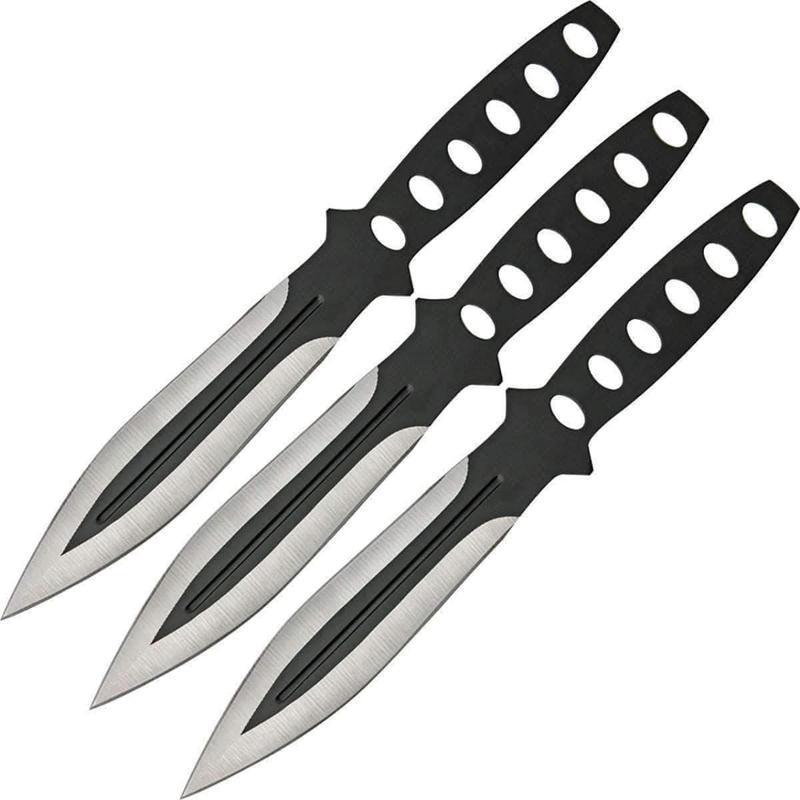 Couteaux de lancer Rite Edge Streak lot de 3 acier monobloc lame 102 mm avec étui