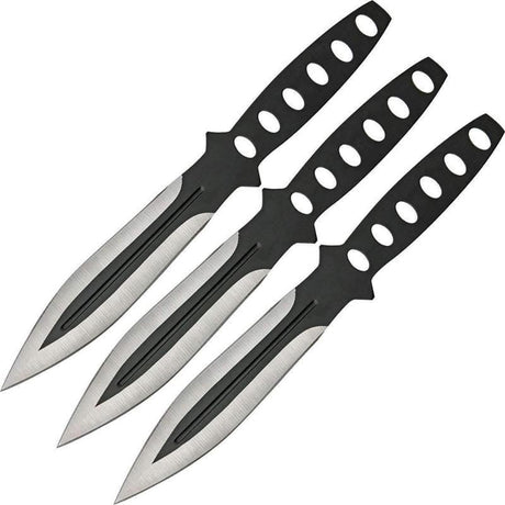 Couteaux de lancer Rite Edge Streak lot de 3 acier monobloc lame 102 mm avec étui