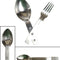 Couvert pliant Mil-Tec en acier inoxydable fourchette et cuillère 23 cm déplié 80 g