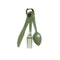 Couverts Mil-Tec US 3 pièces polycarbonate olive avec mousqueton