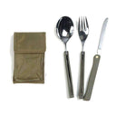 Couverts pliables Mil-Tec TTA inox 3 pièces avec étui polyester