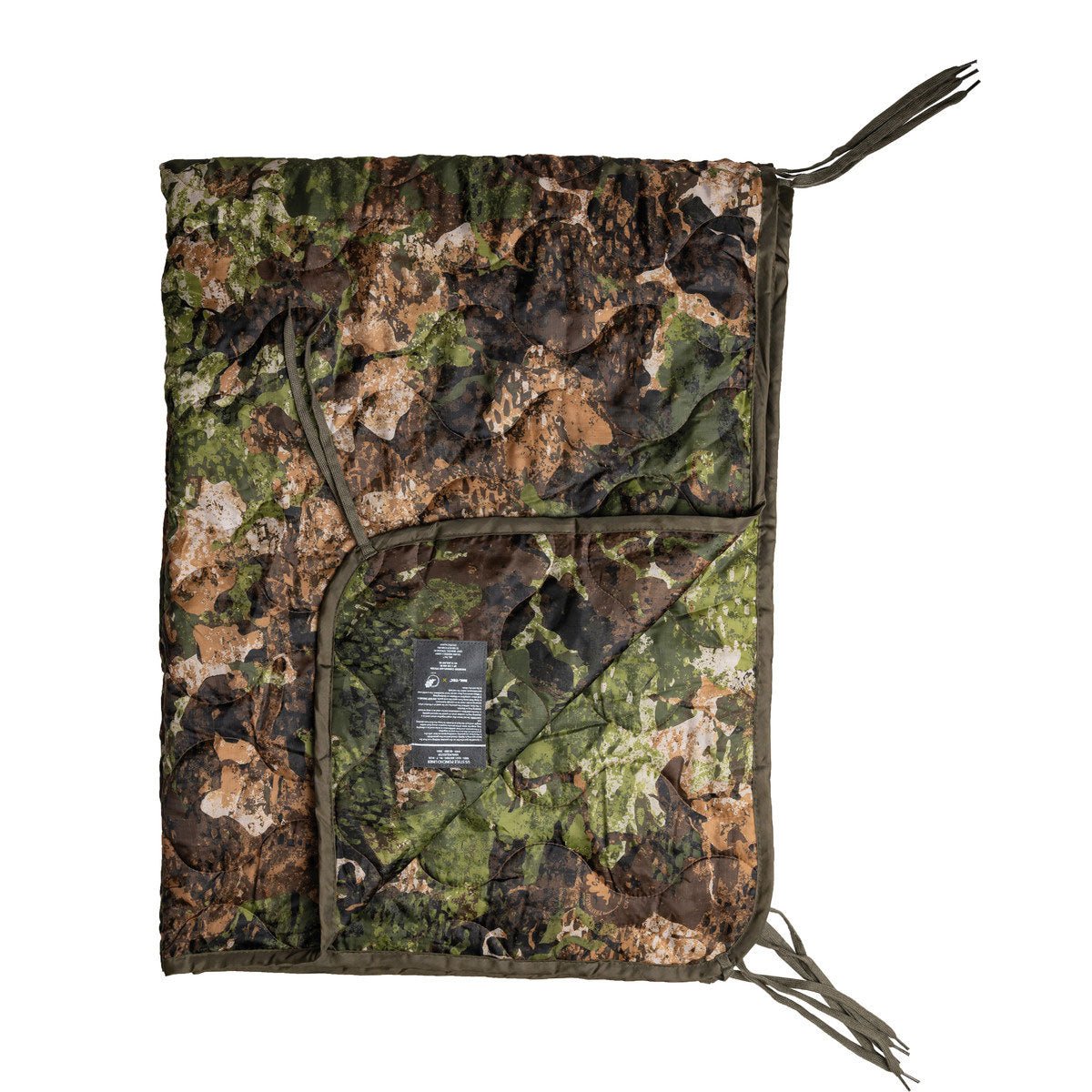 Couverture Poncho Liner Mil-Tec CIV-TEC polyester matelassé 210 × 150 cm 800 g avec sac de transport