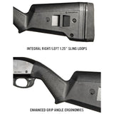 Crosse SGA Magpul pour fusil Remington 870 ambidextre en polymère renforcé