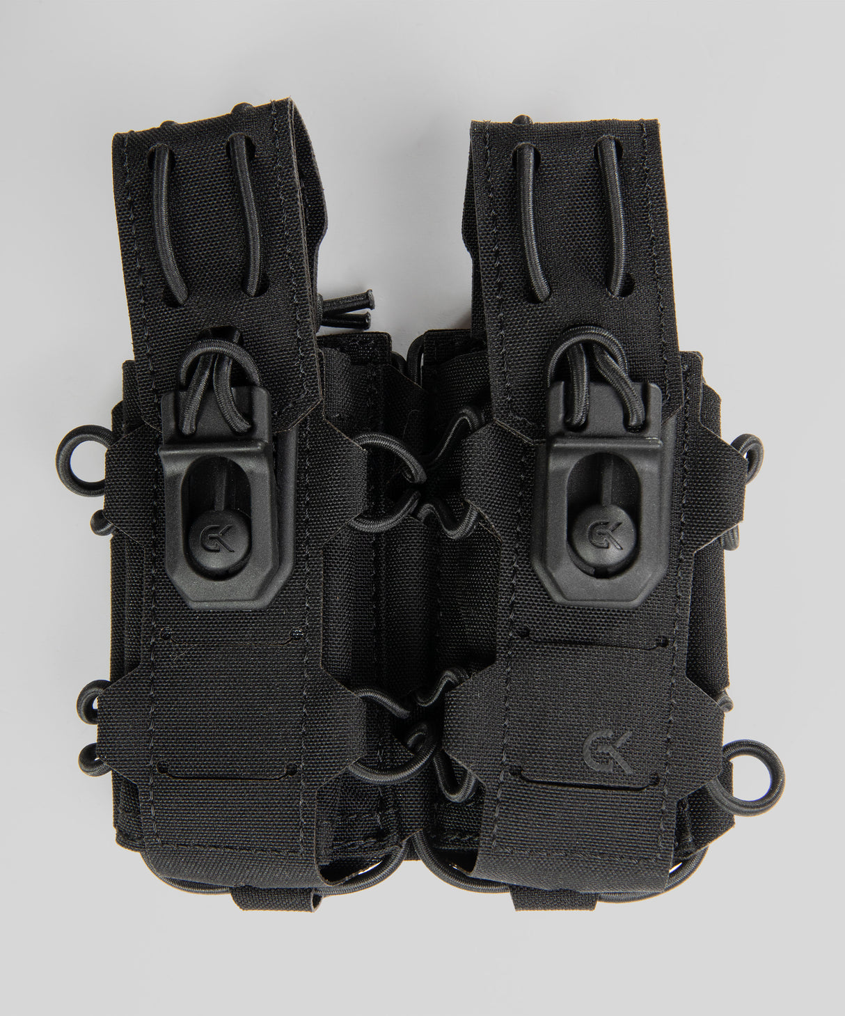Double porte-chargeur 9 mm GK Dutycall côte à côte sur platine MOLLE