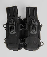 Double porte-chargeur 9 mm GK Dutycall côte à côte sur platine MOLLE
