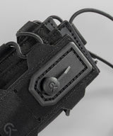 Double porte-chargeur 9 mm GK Dutycall superposé sur platine MOLLE