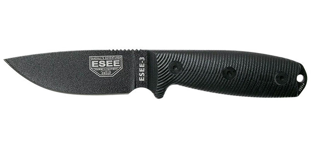 Couteau à lame fixe ESEE ESEE-3 3PMB001 acier Carbone lame 88 mm lame drop point