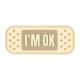 Écusson I'm OK Ares en PVC souple en relief à dos auto-agrippant forme pansement