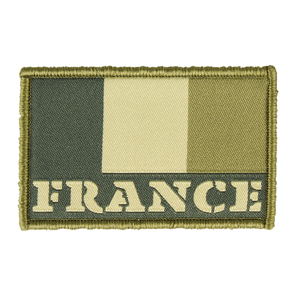 Écusson drapeau français Ares tissé 5 x 8 cm basse visibilité à dos auto-agrippant