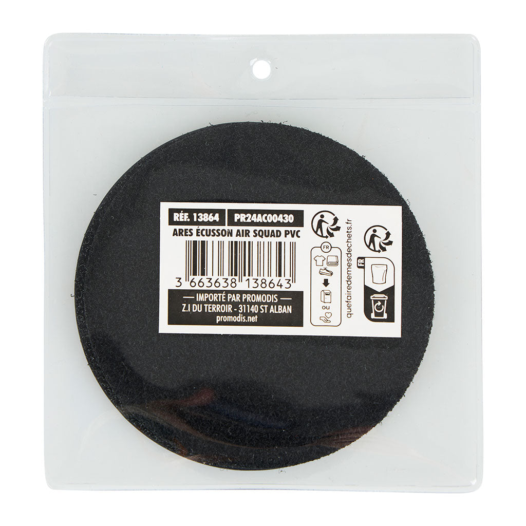 Écusson rond Ares Air Squad en PVC souple 8 cm à dos auto-agrippant
