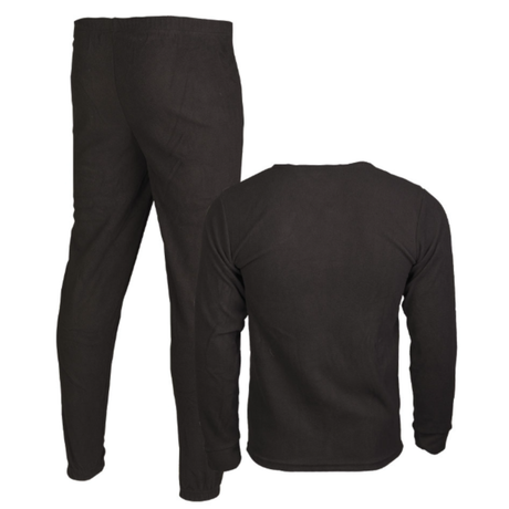 Ensemble thermique Mil-Tec en polaire polyester anti-peluchage haut col rond et bas long