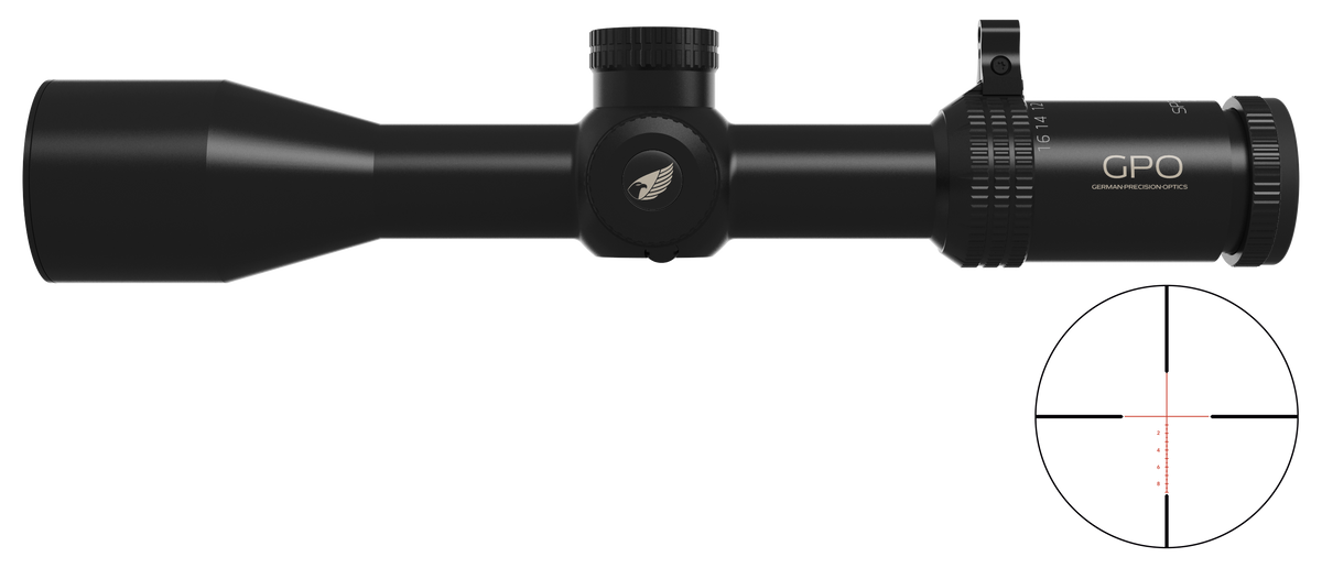 Lunette GPO Spectra 8X 2-16x44 grossissement 2-16 x 44 mm champ 19,4 m - 2,4 m à 100 mètres