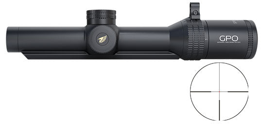 Lunette rail GPO Spectra 8X 1-8x24 grossissement 1-8 x 24 mm champ 40,4 m - 4,8 m à 100 mètres