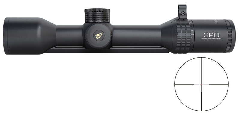 Lunette rail GPO Spectra 8X - 1,6-13x44 grossissement 1,6-13 x 44 mm
