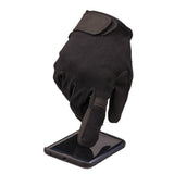 Gants Mil-Tec TOUCH compatibles écran tactile avec inserts index et pouce et aérations sur paume
