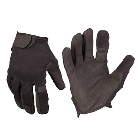 Gants Mil-Tec TOUCH compatibles écran tactile avec inserts index et pouce et aérations sur paume