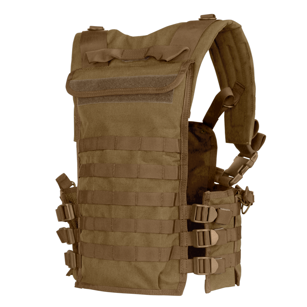 Gilet chest rig Condor Modular Chest Set six porte-chargeurs et porte-eau intégré