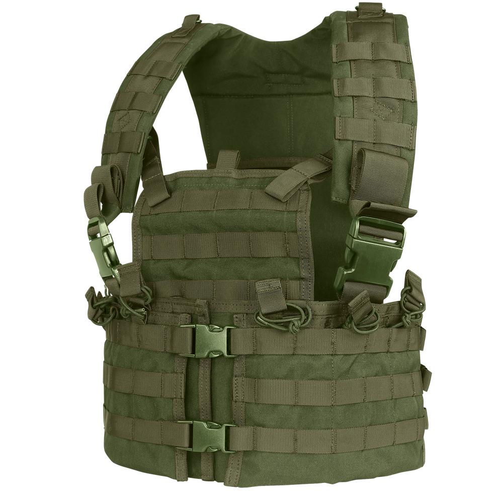 Gilet chest rig Condor Modular Chest Set six porte-chargeurs et porte-eau intégré