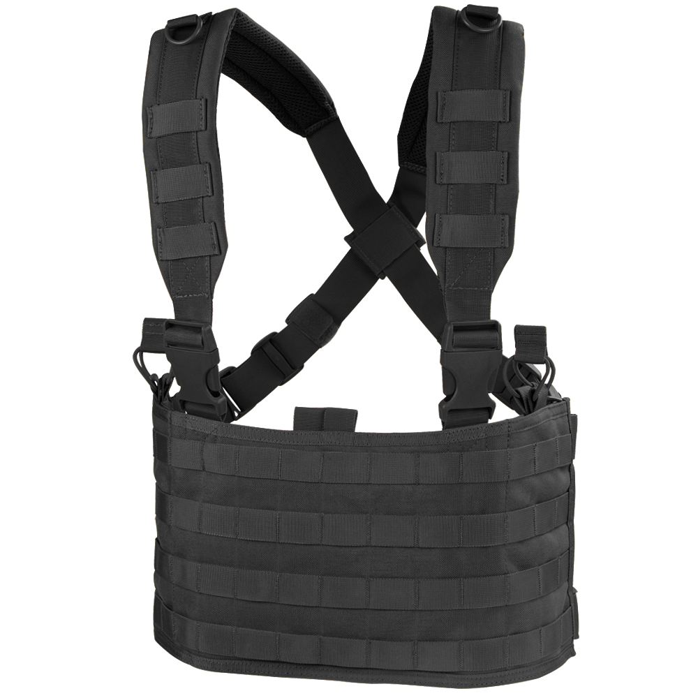 Gilet chest rig Condor Ops bretelles croisées rembourrées boucles pivotantes