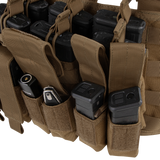Gilet chest rig Condor Recon six chargeurs fusil et six chargeurs de pistolet